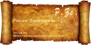 Pecze Zsuzsanna névjegykártya