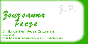 zsuzsanna pecze business card